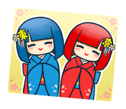 Tokyo kimono sisters sticker #14126544