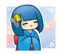 Tokyo kimono sisters sticker #14126546