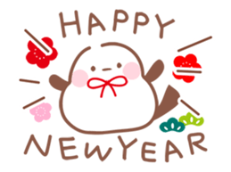 A white bird Long-tailed Bushtit sticker #14126766