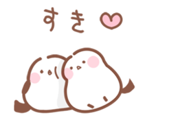 A white bird Long-tailed Bushtit sticker #14126767