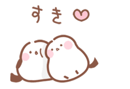 A white bird Long-tailed Bushtit sticker #14126767