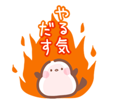 A white bird Long-tailed Bushtit sticker #14126775