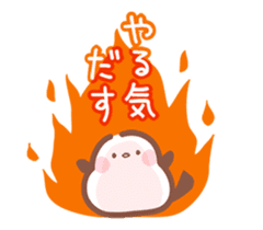 A white bird Long-tailed Bushtit sticker #14126775