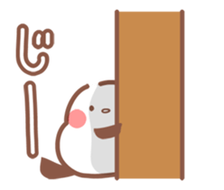 A white bird Long-tailed Bushtit sticker #14126777