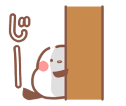 A white bird Long-tailed Bushtit sticker #14126777