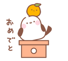 A white bird Long-tailed Bushtit sticker #14126778