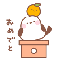 A white bird Long-tailed Bushtit sticker #14126778