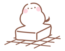 A white bird Long-tailed Bushtit sticker #14126780