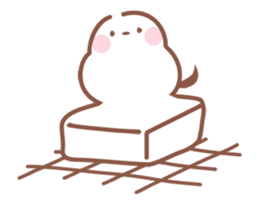 A white bird Long-tailed Bushtit sticker #14126780