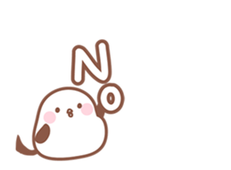 A white bird Long-tailed Bushtit sticker #14126782