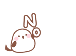 A white bird Long-tailed Bushtit sticker #14126782