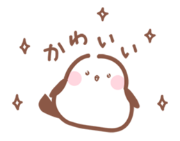 A white bird Long-tailed Bushtit sticker #14126784