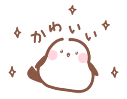 A white bird Long-tailed Bushtit sticker #14126784