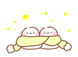 A white bird Long-tailed Bushtit sticker #14126789