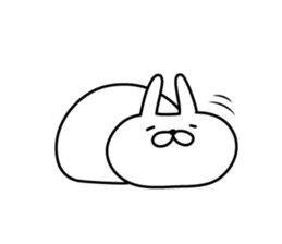 Bunny lying down English sticker #14127614