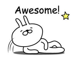 Bunny lying down English sticker #14127616