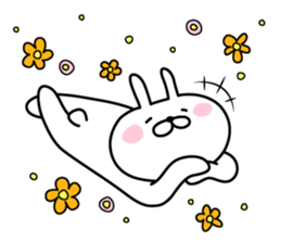 Bunny lying down English sticker #14127617
