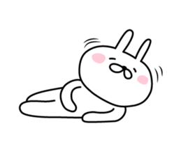 Bunny lying down English sticker #14127618