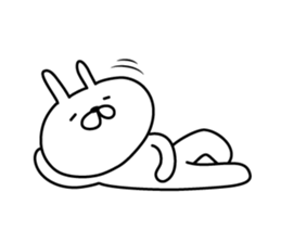 Bunny lying down English sticker #14127619