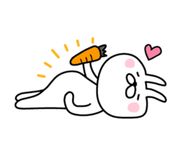 Bunny lying down English sticker #14127620