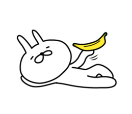 Bunny lying down English sticker #14127621