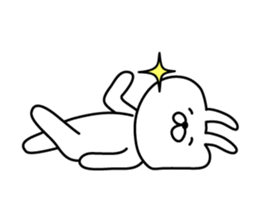 Bunny lying down English sticker #14127624