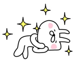 Bunny lying down English sticker #14127625