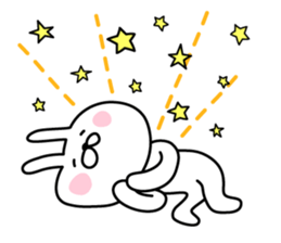 Bunny lying down English sticker #14127626