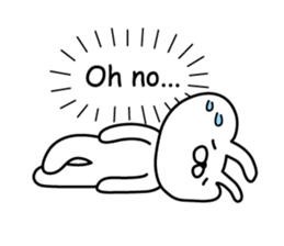 Bunny lying down English sticker #14127634