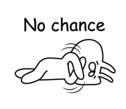 Bunny lying down English sticker #14127637