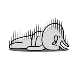 Bunny lying down English sticker #14127638