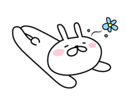 Bunny lying down English sticker #14127640