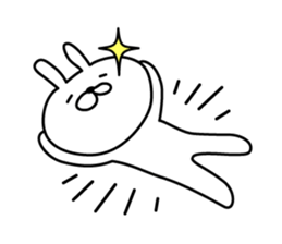 Bunny lying down English sticker #14127641