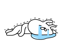 Bunny lying down English sticker #14127645