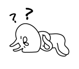 Bunny lying down English sticker #14127647