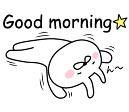 Bunny lying down English sticker #14127650