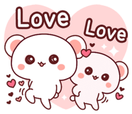 Fluffy Bear most Lovely 40set sticker #14128067