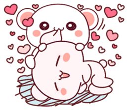 Fluffy Bear most Lovely 40set sticker #14128079