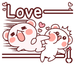 Fluffy Bear most Lovely 40set sticker #14128080