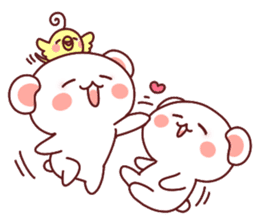 Fluffy Bear most Lovely 40set sticker #14128094