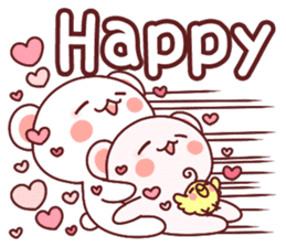 Fluffy Bear most Lovely 40set sticker #14128095