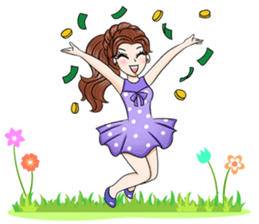 Happy cute girl version2 sticker #14129647