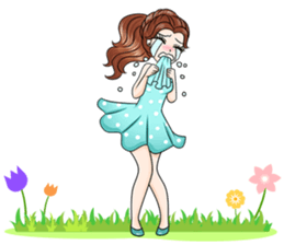 Happy cute girl version2 sticker #14129650