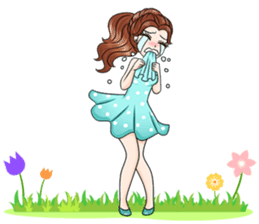 Happy cute girl version2 sticker #14129650