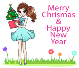 Happy cute girl version2 sticker #14129660