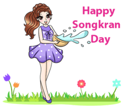 Happy cute girl version2 sticker #14129664