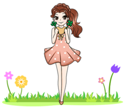 Happy cute girl version2 sticker #14129665