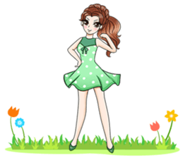 Happy cute girl version2 sticker #14129671