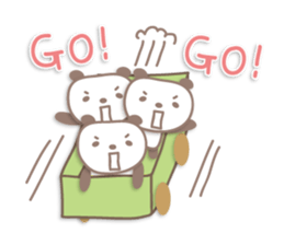 Pastel cute panda sticker sticker #14130384