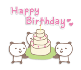 Pastel cute panda sticker sticker #14130402